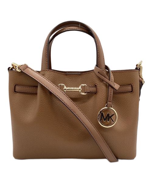 MICHAEL KORS（マイケルコース）MICHAEL KORS (マイケル・コース) CARSON センタージップ サッチェル スモール ブラウンの古着・服飾アイテム