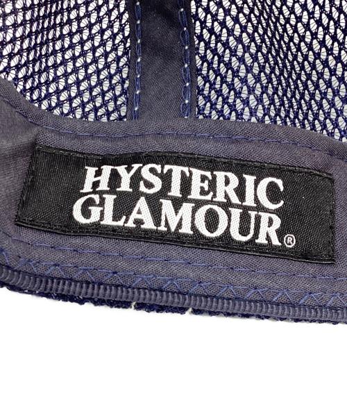 Hysteric Glamour（ヒステリックグラマー）Hysteric Glamour (ヒステリックグラマー) メッシュキャップ ショッキングピンク×ネイビーの古着・服飾アイテム