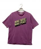 UNDERCOVERアンダーカバー）の古着「MAKE NOISE MAKE PEACE 20SS　半袖カットソー」｜バイオレット