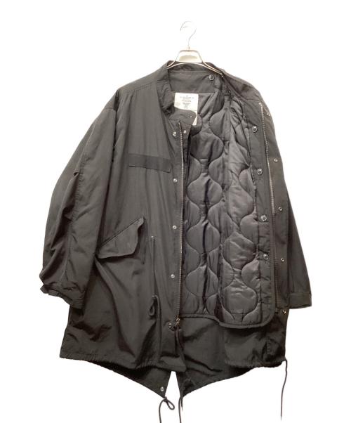 HOUSTON（ヒューストン）HOUSTON (ヒューストン) 3WAY M-65 PARKA ブラック サイズ:LARGEの古着・服飾アイテム