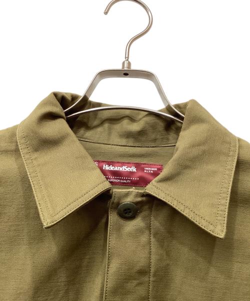 HIDE AND SEEK（ハイドアンドシーク）HIDE AND SEEK (ハイドアンドシーク) FIELD SHIRTS JACKET オリーブ サイズ:Lの古着・服飾アイテム