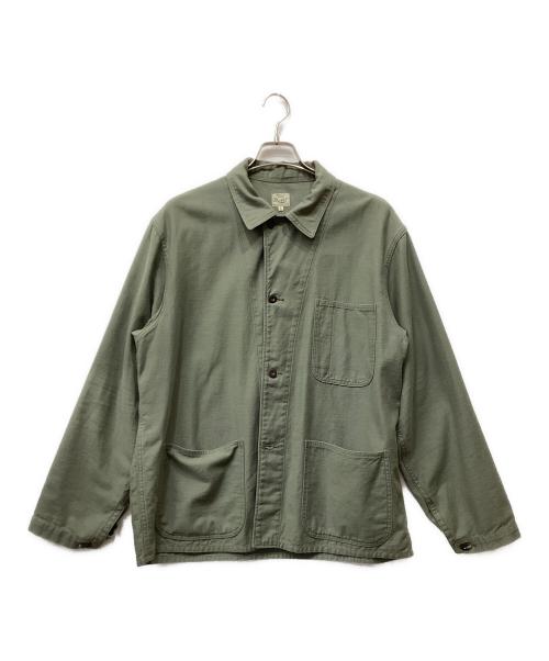 gold（ゴールド）gold (ゴールド) LIGHT BACKSATIN N-3 JACKET オリーブ サイズ:Lの古着・服飾アイテム