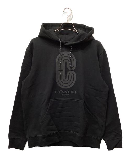 COACH（コーチ）COACH (コーチ) プルオーバーパーカー ブラック サイズ:MEDIUMの古着・服飾アイテム