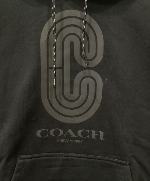 COACH（コーチ）COACH (コーチ) プルオーバーパーカー ブラック サイズ:MEDIUMの古着・服飾アイテム