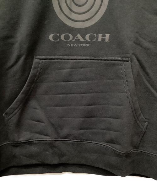 COACH（コーチ）COACH (コーチ) プルオーバーパーカー ブラック サイズ:MEDIUMの古着・服飾アイテム