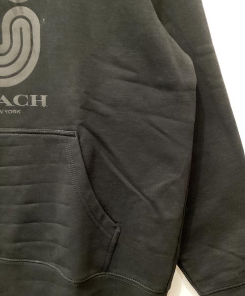 COACH（コーチ）COACH (コーチ) プルオーバーパーカー ブラック サイズ:MEDIUMの古着・服飾アイテム
