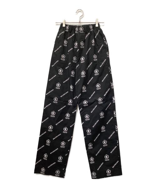 BALENCIAGA（バレンシアガ）BALENCIAGA (バレンシアガ) ロゴ総柄パンツ ブラック サイズ:42の古着・服飾アイテム
