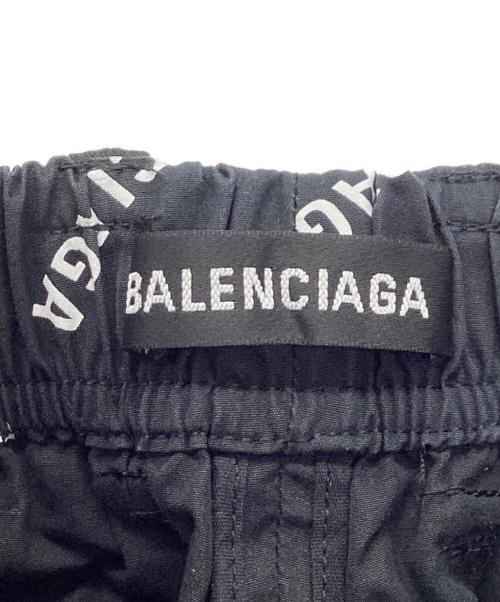 BALENCIAGA（バレンシアガ）BALENCIAGA (バレンシアガ) ロゴ総柄パンツ ブラック サイズ:42の古着・服飾アイテム