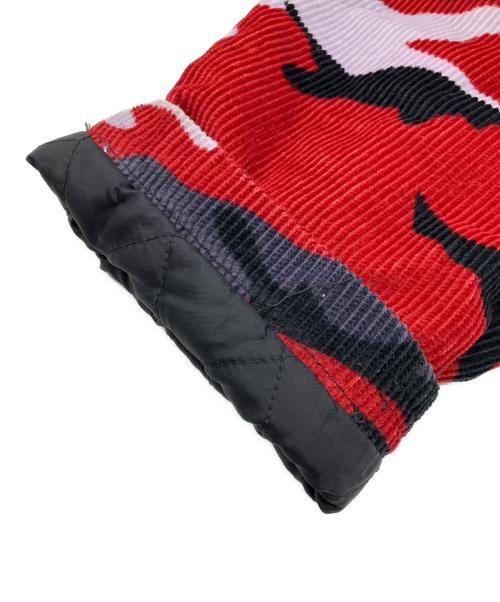 SUPREME（シュプリーム）SUPREME (シュプリーム) NIKE (ナイキ) Corduroy Hooded Jacket レッド×ネイビー サイズ:Lの古着・服飾アイテム