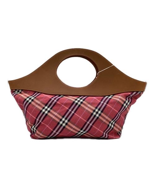 BURBERRY BLUE LABEL（バーバリー ブルー レーベル）BURBERRY BLUE LABEL (バーバリー ブルー レーベル) ハンドバッグ ショッキングピンクの古着・服飾アイテム