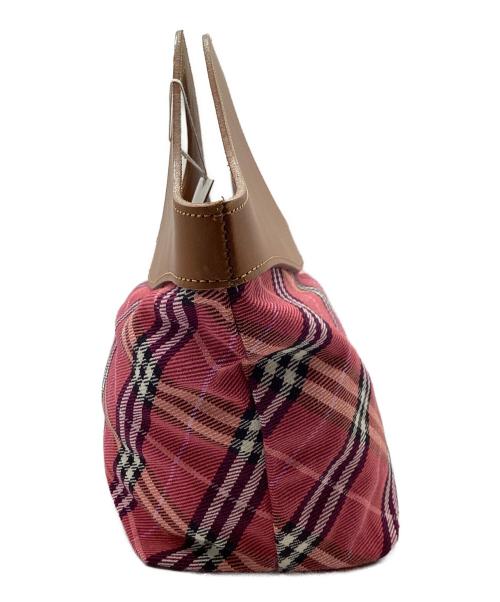 BURBERRY BLUE LABEL（バーバリー ブルー レーベル）BURBERRY BLUE LABEL (バーバリー ブルー レーベル) ハンドバッグ ショッキングピンクの古着・服飾アイテム