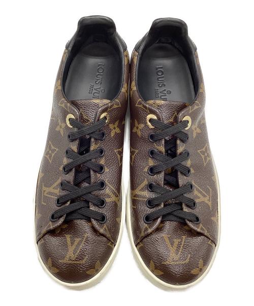 LOUIS VUITTON（ルイ ヴィトン）LOUIS VUITTON (ルイ ヴィトン) モノグラム フロントローライン ブラウン×ブラック サイズ:36 1/2の古着・服飾アイテム