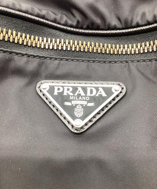 PRADA（プラダ）PRADA (プラダ) Re-Nylon サフィアーノレザー ベルトバッグ ブラックの古着・服飾アイテム