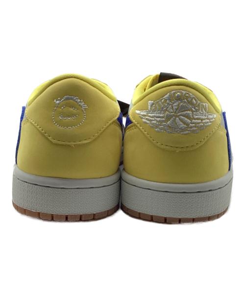 NIKE（ナイキ）NIKE (ナイキ) Travis Scott (トラヴィススコット) ウィメンズ エアジョーダン1 レトロ ロー OG イエローxブルー サイズ:26.5㎝の古着・服飾アイテム