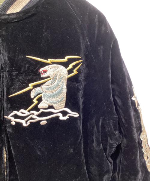 男侍道（オトコサムライドウ）男侍道 (オトコサムライドウ) スカジャン ブラック サイズ:44の古着・服飾アイテム