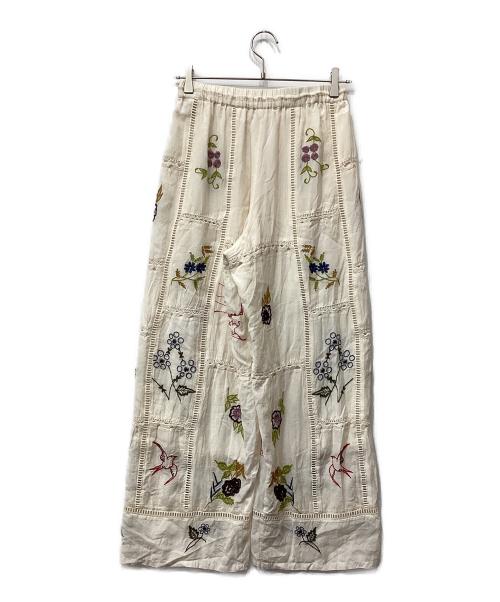 TODAYFUL（トゥデイフル）TODAYFUL (トゥデイフル) Embroidery Patchwork Trousers ベージュ サイズ:36の古着・服飾アイテム