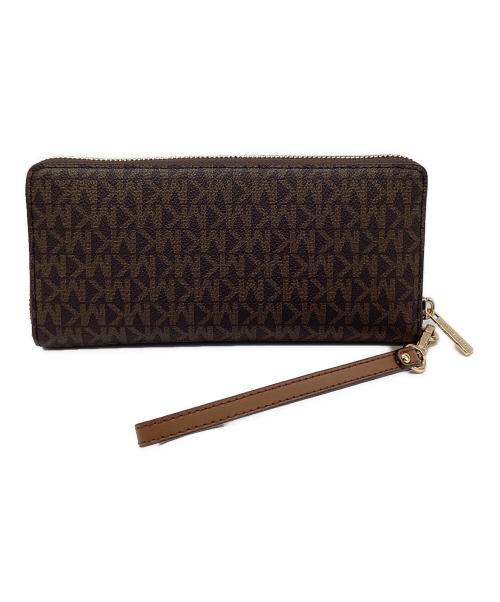 MICHAEL KORS（マイケルコース）MICHAEL KORS (マイケルコース) ラウンドファスナー財布 ブラウンの古着・服飾アイテム