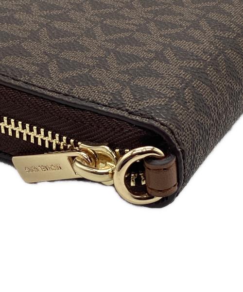 MICHAEL KORS（マイケルコース）MICHAEL KORS (マイケルコース) ラウンドファスナー財布 ブラウンの古着・服飾アイテム