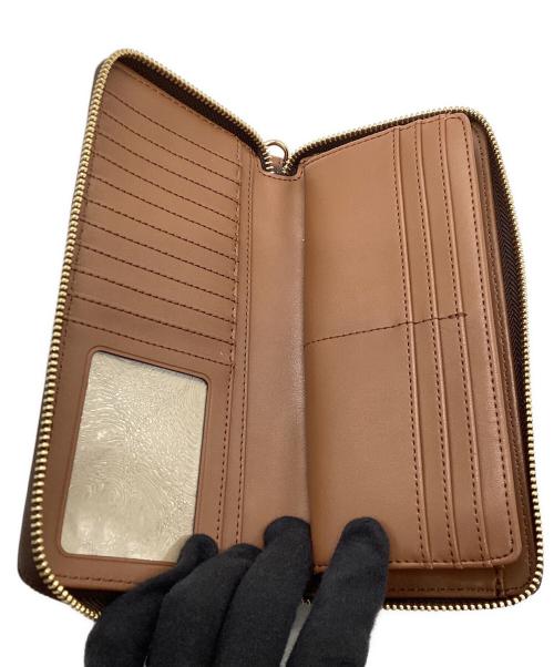 MICHAEL KORS（マイケルコース）MICHAEL KORS (マイケルコース) ラウンドファスナー財布 ブラウンの古着・服飾アイテム