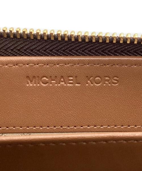 MICHAEL KORS（マイケルコース）MICHAEL KORS (マイケルコース) ラウンドファスナー財布 ブラウンの古着・服飾アイテム