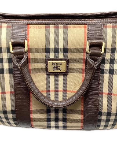 Burberry's（バーバリーズ）Burberry's (バーバリーズ) ミニボストンバッグ ノバチェック ベージュの古着・服飾アイテム