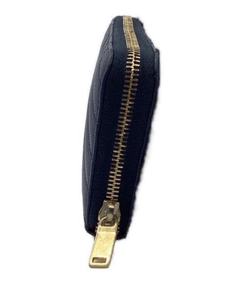 Saint Laurent Paris（サンローランパリ）Saint Laurent Paris (サンローランパリ) キルティング ジッピーウォレット ネイビーの古着・服飾アイテム