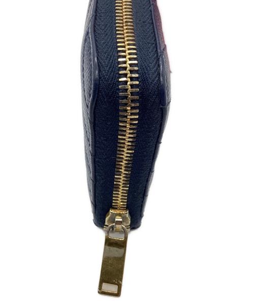 Saint Laurent Paris（サンローランパリ）Saint Laurent Paris (サンローランパリ) キルティング ジッピーウォレット ネイビーの古着・服飾アイテム