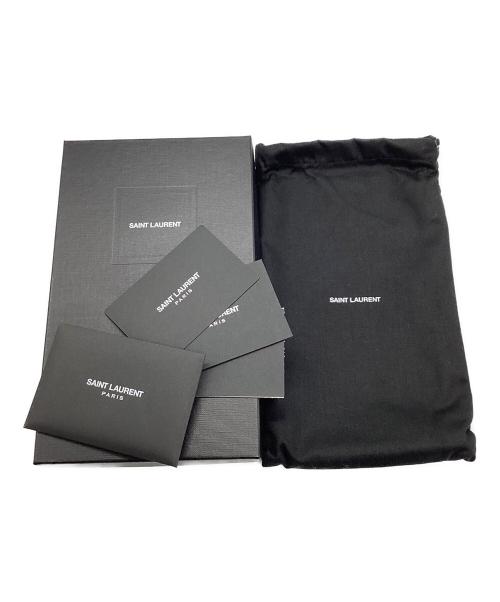Saint Laurent Paris（サンローランパリ）Saint Laurent Paris (サンローランパリ) キルティング ジッピーウォレット ネイビーの古着・服飾アイテム