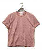 COACHコーチ）の古着「シグネチャー リンガー Tシャツ」｜ピンク