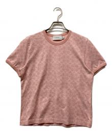 COACH（コーチ）の古着「シグネチャー リンガー Tシャツ」｜ピンク