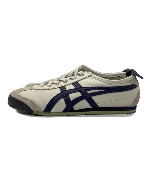 Onitsuka Tiger（オニツカタイガー）Onitsuka Tiger (オニツカタイガー) MEXICO'66 ベージュ×ネイビー サイズ:CM25.0の古着・服飾アイテム