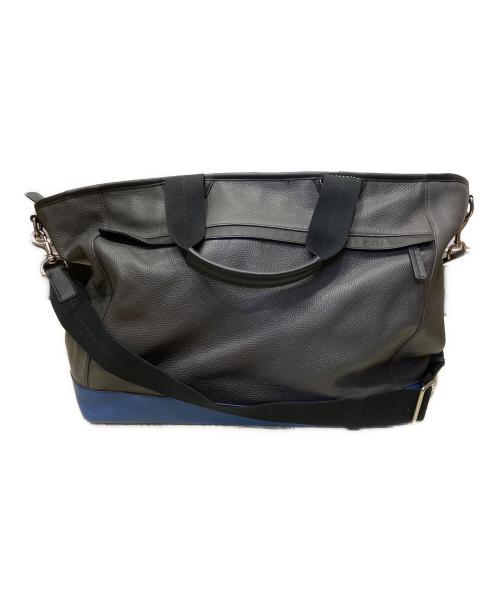 COACH（コーチ）COACH (コーチ) 2WAYバッグ ブラック×ブルーの古着・服飾アイテム