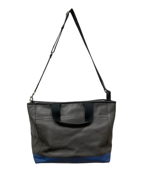 COACH（コーチ）COACH (コーチ) 2WAYバッグ ブラック×ブルーの古着・服飾アイテム