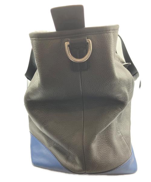 COACH（コーチ）COACH (コーチ) 2WAYバッグ ブラック×ブルーの古着・服飾アイテム