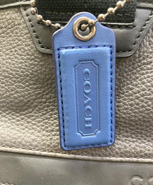 COACH（コーチ）COACH (コーチ) 2WAYバッグ ブラック×ブルーの古着・服飾アイテム