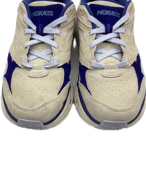 HOKAONEONE（ホカオネオネ）HOKAONEONE (ホカオネオネ) CLIFTON アイボリー×ブルー サイズ:UK6の古着・服飾アイテム