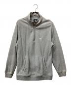stussyステューシー）の古着「ハーフジップスウェット」｜グレー