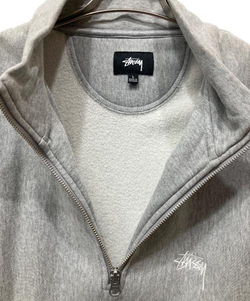 stussy（ステューシー）stussy (ステューシー) ハーフジップスウェット グレー サイズ:Lの古着・服飾アイテム