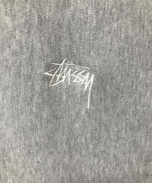 stussy（ステューシー）stussy (ステューシー) ハーフジップスウェット グレー サイズ:Lの古着・服飾アイテム