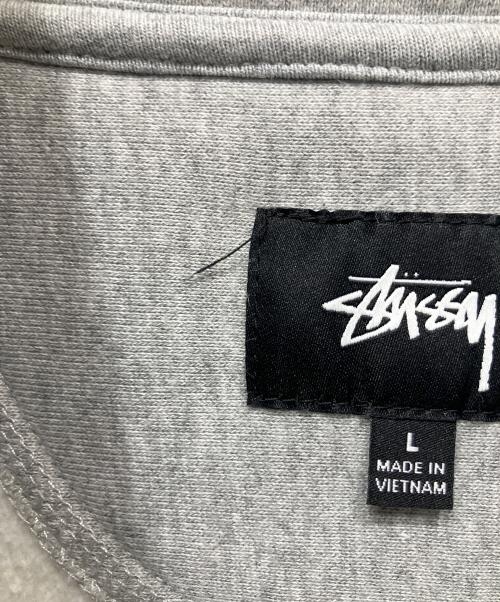 stussy（ステューシー）stussy (ステューシー) ハーフジップスウェット グレー サイズ:Lの古着・服飾アイテム