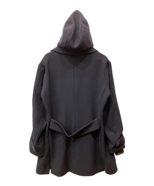 EMPORIO ARMANI（エンポリオ アルマーニ）EMPORIO ARMANI (エンポリオ アルマーニ) ウールダブルフーデッドコート ネイビー サイズ:52の古着・服飾アイテム