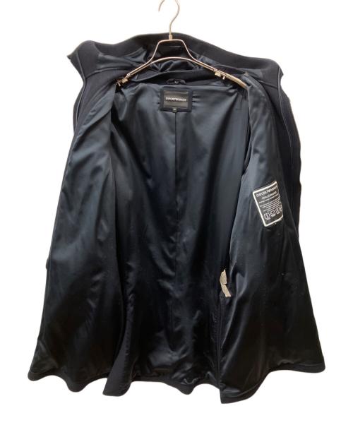 EMPORIO ARMANI（エンポリオ アルマーニ）EMPORIO ARMANI (エンポリオ アルマーニ) ウールダブルフーデッドコート ネイビー サイズ:52の古着・服飾アイテム