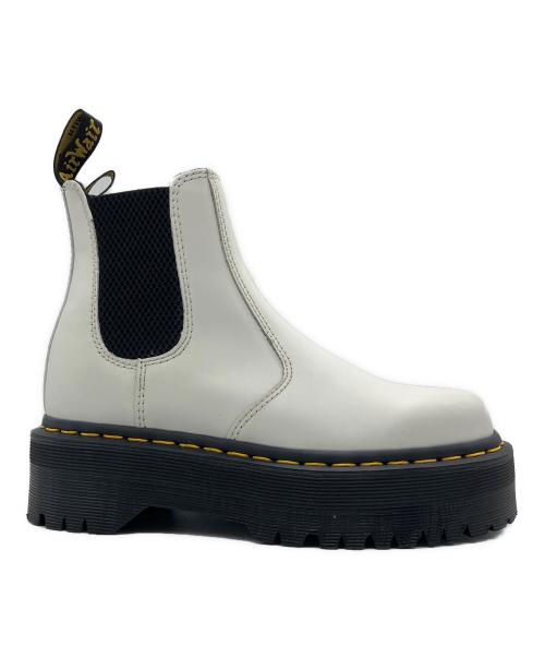 Dr.Martens（ドクターマーチン）Dr.Martens (ドクターマーチン) 厚底チェルシーブーツ ホワイト×ブラック サイズ:UK3の古着・服飾アイテム