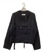 GOAT ESSENCEゴートエッセンス）の古着「MOTORCYCLE KNIT JACKET」｜ブラック