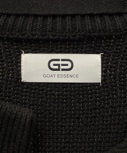 GOAT ESSENCE（ゴートエッセンス）GOAT ESSENCE (ゴートエッセンス) MOTORCYCLE KNIT JACKET ブラック サイズ:Fの古着・服飾アイテム