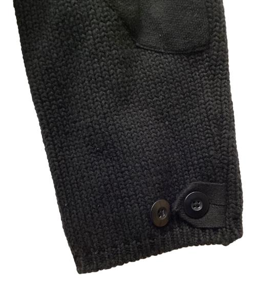 GOAT ESSENCE（ゴートエッセンス）GOAT ESSENCE (ゴートエッセンス) MOTORCYCLE KNIT JACKET ブラック サイズ:Fの古着・服飾アイテム