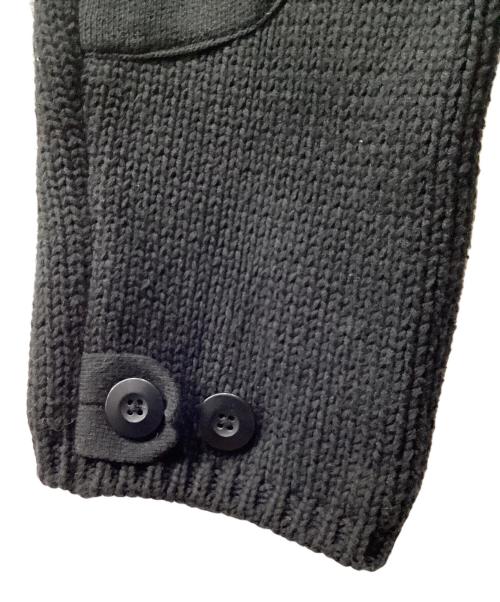 GOAT ESSENCE（ゴートエッセンス）GOAT ESSENCE (ゴートエッセンス) MOTORCYCLE KNIT JACKET ブラック サイズ:Fの古着・服飾アイテム