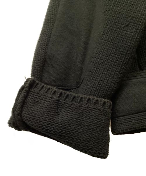 GOAT ESSENCE（ゴートエッセンス）GOAT ESSENCE (ゴートエッセンス) MOTORCYCLE KNIT JACKET ブラック サイズ:Fの古着・服飾アイテム