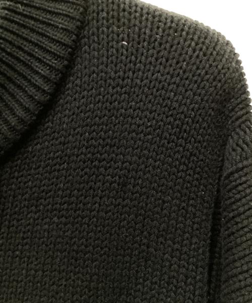 GOAT ESSENCE（ゴートエッセンス）GOAT ESSENCE (ゴートエッセンス) MOTORCYCLE KNIT JACKET ブラック サイズ:Fの古着・服飾アイテム