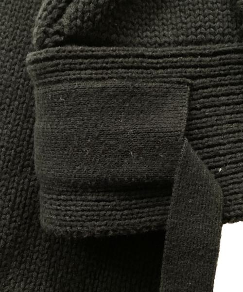 GOAT ESSENCE（ゴートエッセンス）GOAT ESSENCE (ゴートエッセンス) MOTORCYCLE KNIT JACKET ブラック サイズ:Fの古着・服飾アイテム